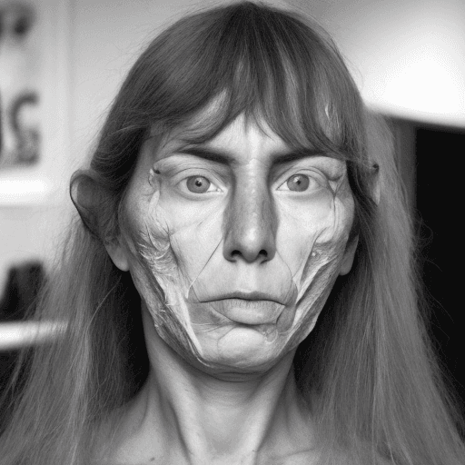 AI generated: Photo of realisitc face of very ugly woman