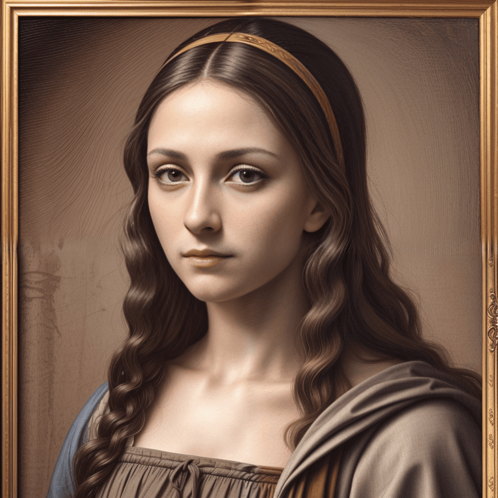 AI generated: painting, portrait, pencil drawing, genius da Vinci, ,Italian Renaissance artists, Italian Renaissan...
