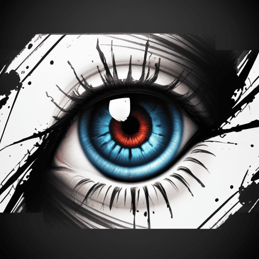 AI generated:  art brush, logo, HD, eye 