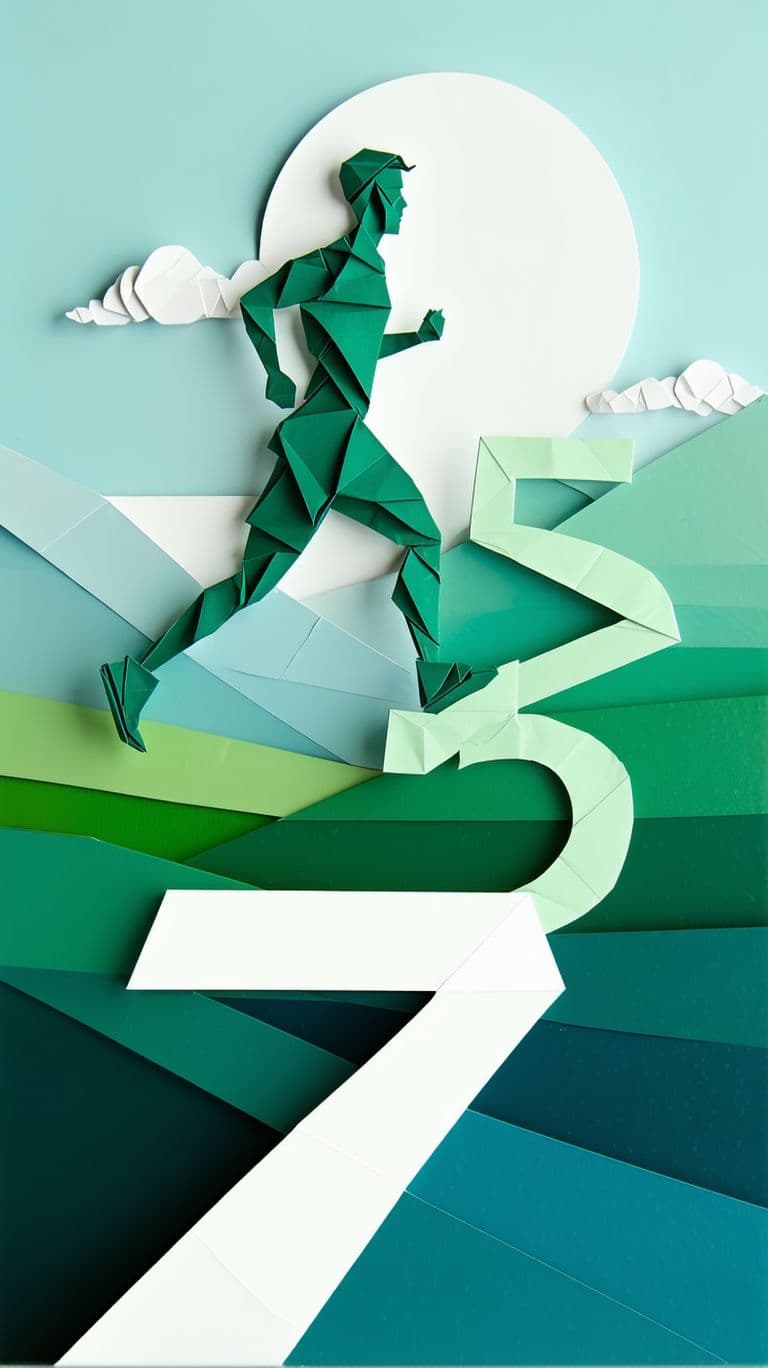 AI generated: An image with numbers 3, 5 and 7.
Must reflect the spirit of running, long roads and effort.

Ori...