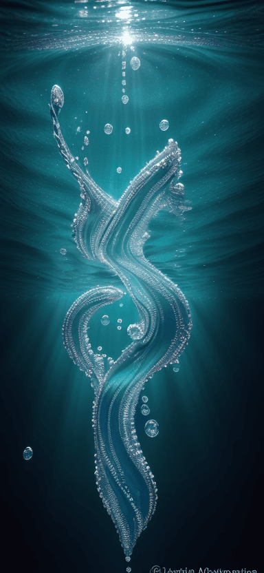 AI generated: A photograph showcasing the word "ESTRESSE" meticulously spelled out using water bubbles. The delica...