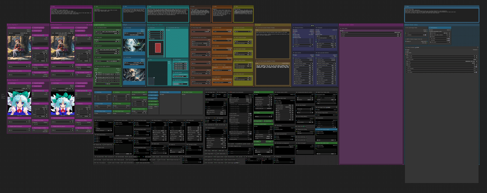 WAN 2.1 VACE - Extend, Crop+Stitch, Extra frame workflow