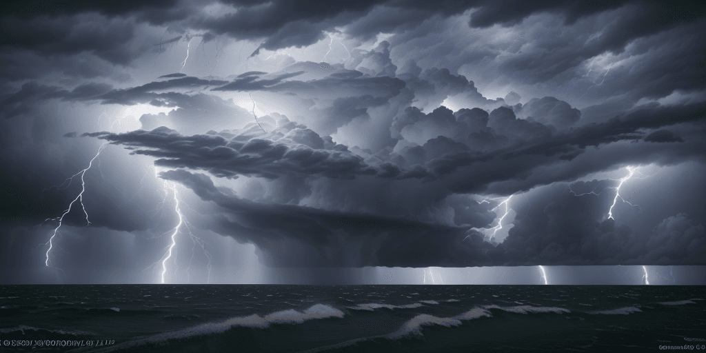 AI generated: (hyperrealism : 1. 4), (award winning: 1. 4) (masterpiece photo: 1. 4) BREAK 
Heavy Thunderstorm, 	m...