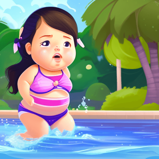 AI generated: ((1 girl, elementary school girl, cute, short, very chubby, very fat, heavyset, morbidly obese littl...