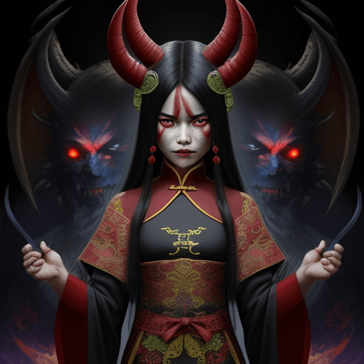 AI generated: demonio de raza china