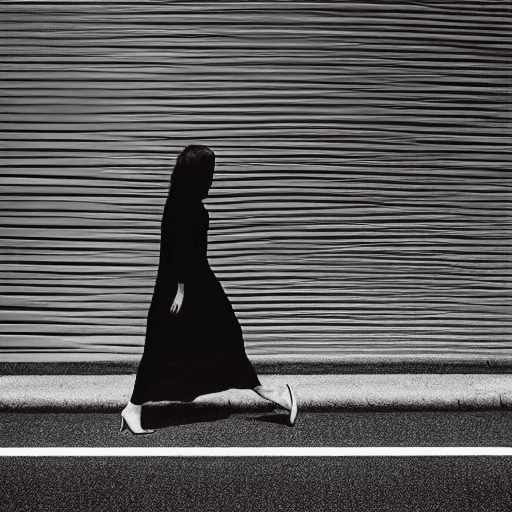 AI generated: high-resolution photograph, woman, stunning use of shadows, in the syle of crisp lines and forms,  U...