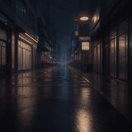 AI generated: night city street after rain, light boxes, detailed image, 3d
cinematic, hyperrealism, high detail, ...