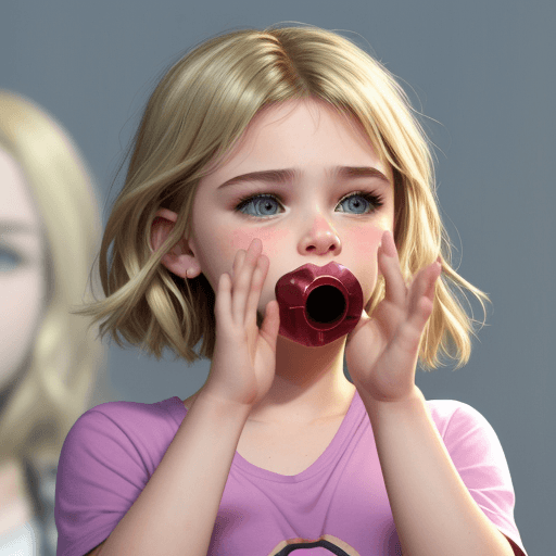 AI generated: Chloe Grace Mortez blowing a kiss