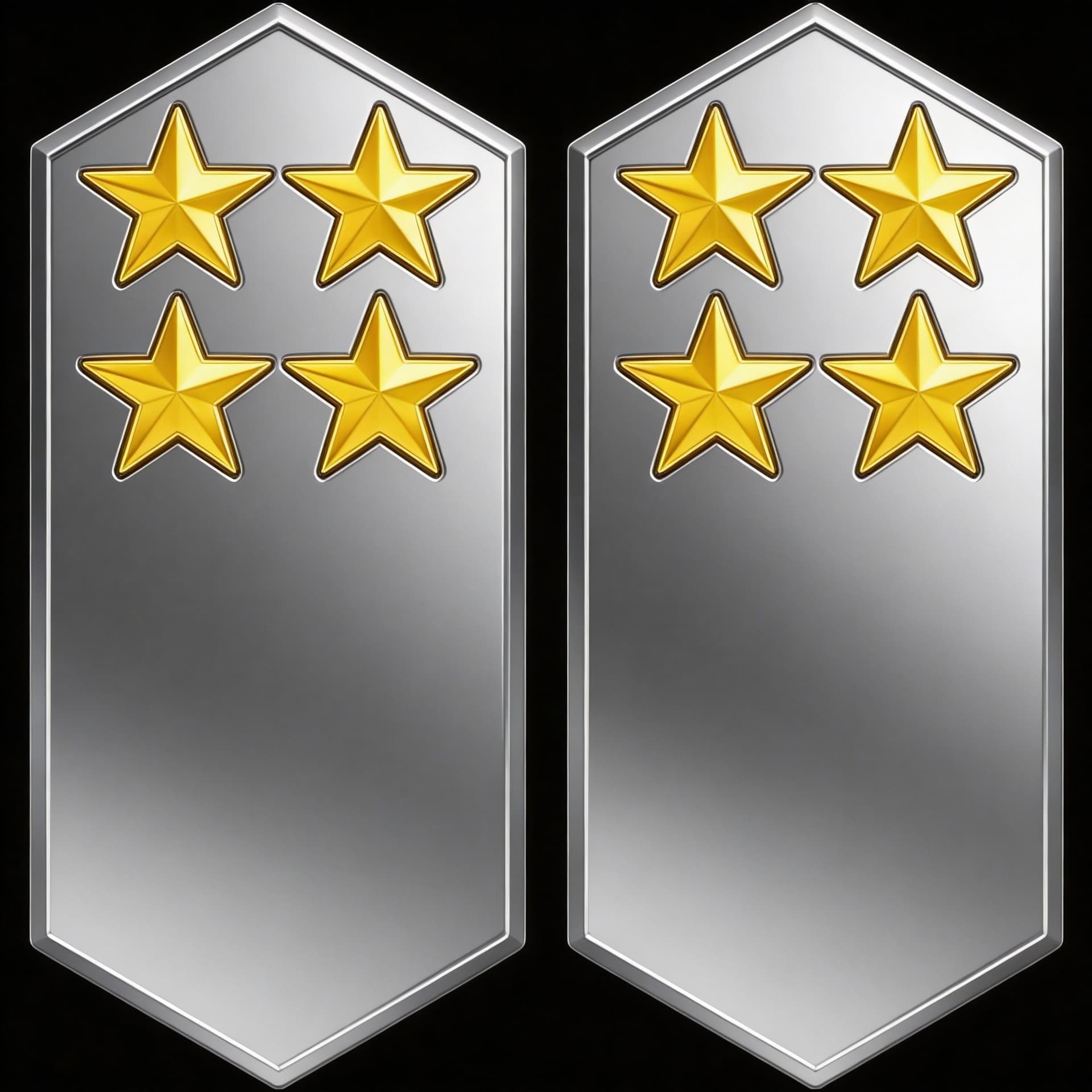 AI generated: Create a Sci-Fi uniform Rank patch. Use the Reference image 1 and create a two patches side by side....