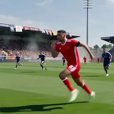 AI generated video: el jugador va directo a la portería y mete un gol ..