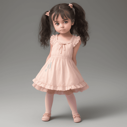 AI generated: Little girl, child, suggestic pose 
