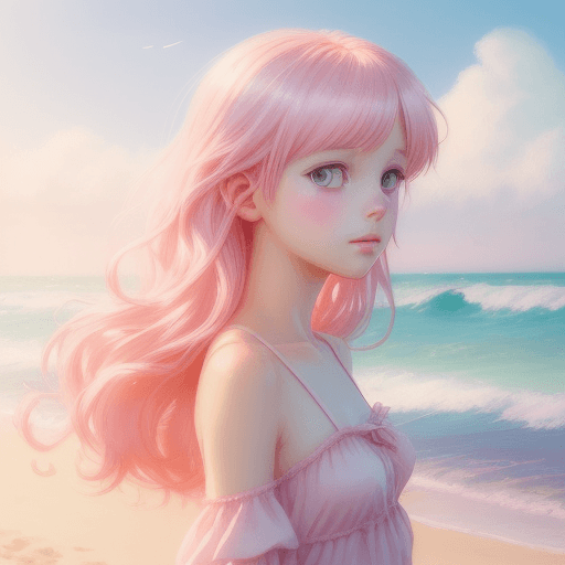 AI generated: digital girl illustration by krestian storgin art, in the style of romantic soft focus and ethereal ...
