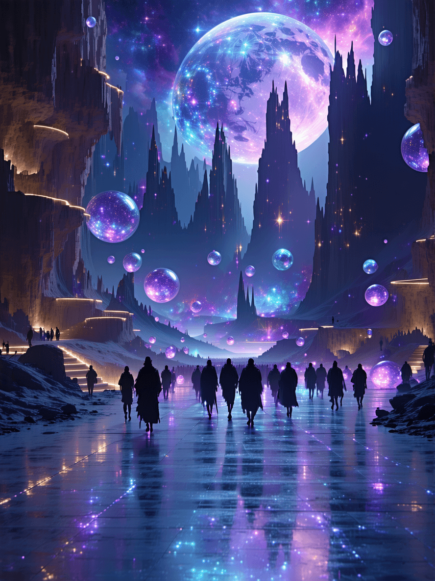 AI generated: The futuristic Parents' Day celebration is set in the trendiest, exclusive avenue of an advanced civ...