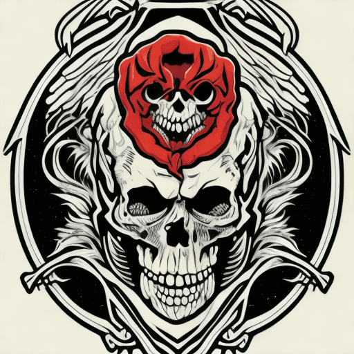 AI generated: sticker design graphic of a reaper, vector, digital screenprint