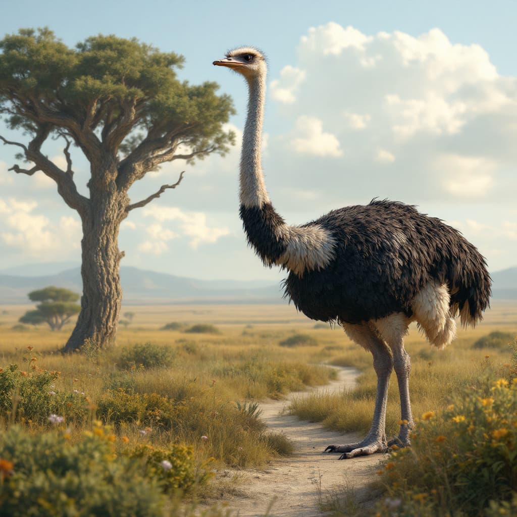 AI generated: giant ostrich