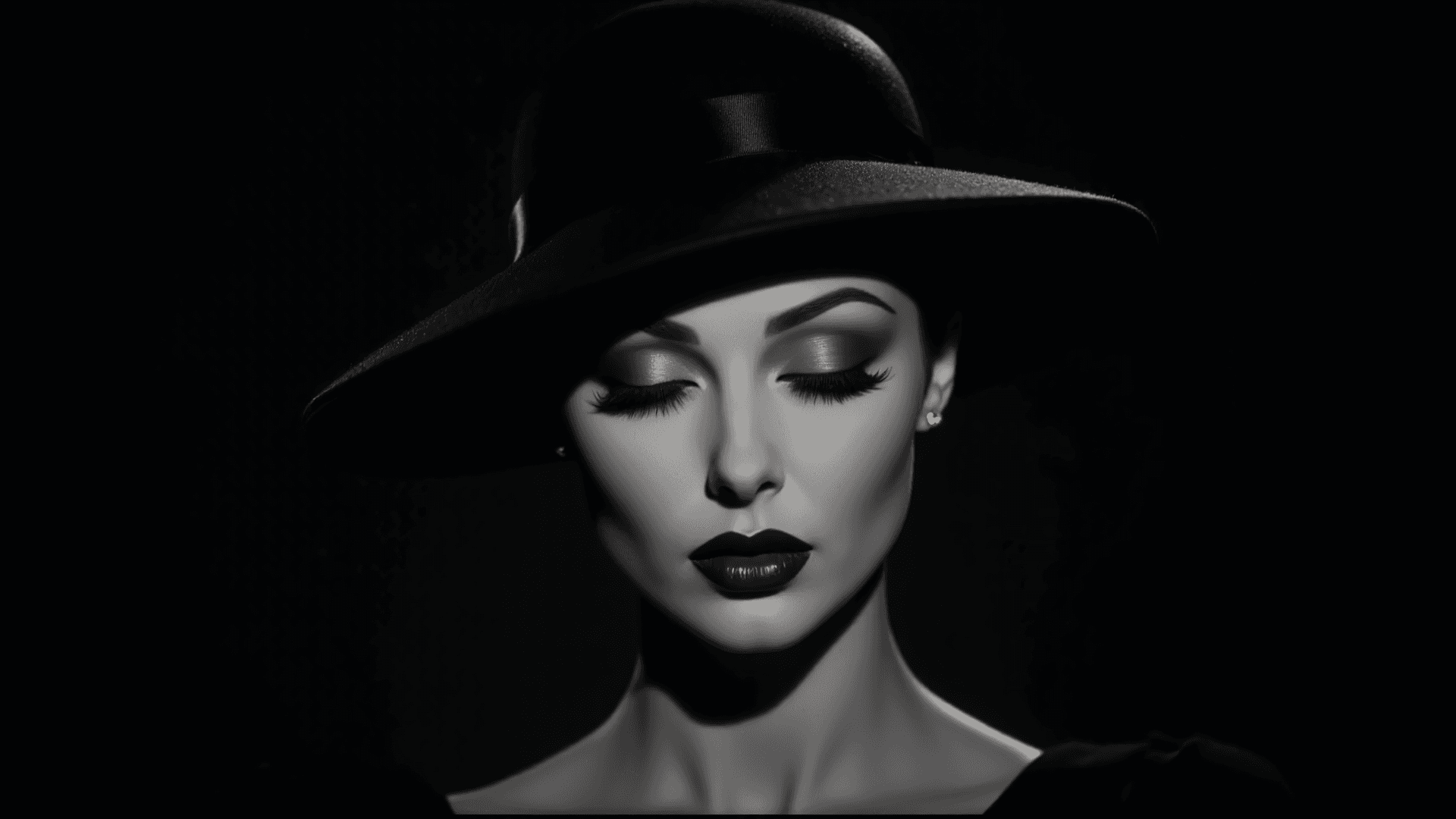 AI generated: <lora:50s_Noir_Movie:1> ArsMovieStill, 50s Noir Movie Still, The image is a black and white portrait...