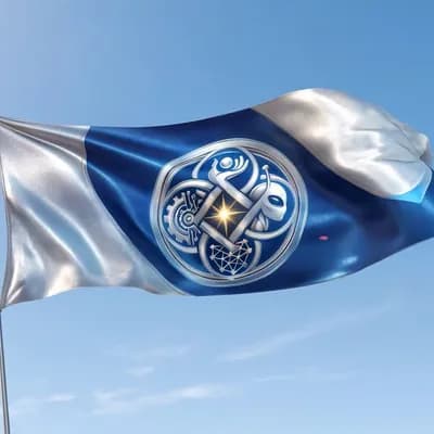 AI generated video: Create an Animation promo. 

From the Astralis Statstellate Flag blowing in the wind.

Rising to spa...