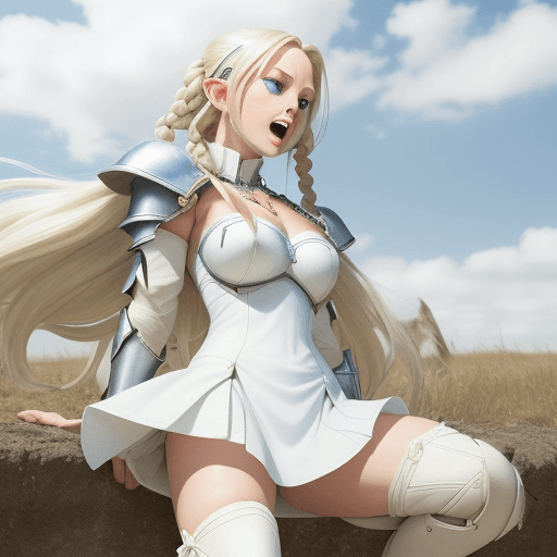 AI generated: source_anime, rating_explicit, country background, open mouth, pleasure-face, 1girl, blonde hair, po...
