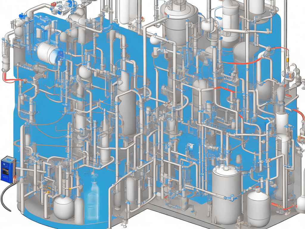 AI generated: Create a high-quality, educational illustration of an electrolyzer used for hydrogen production, sho...