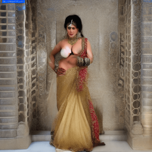 AI generated: Sexy hot Indian bride big boobs top less 