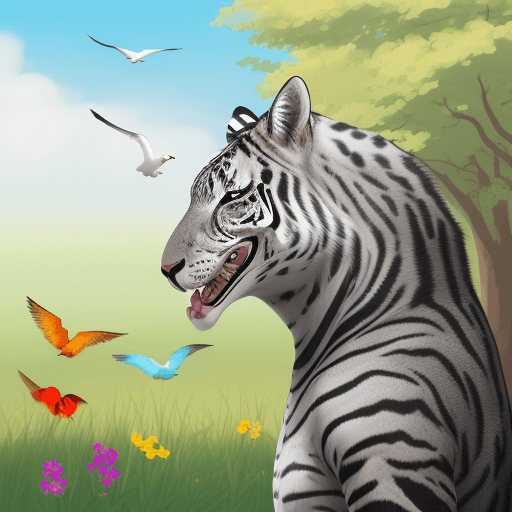 AI generated: create a picture with animals.
