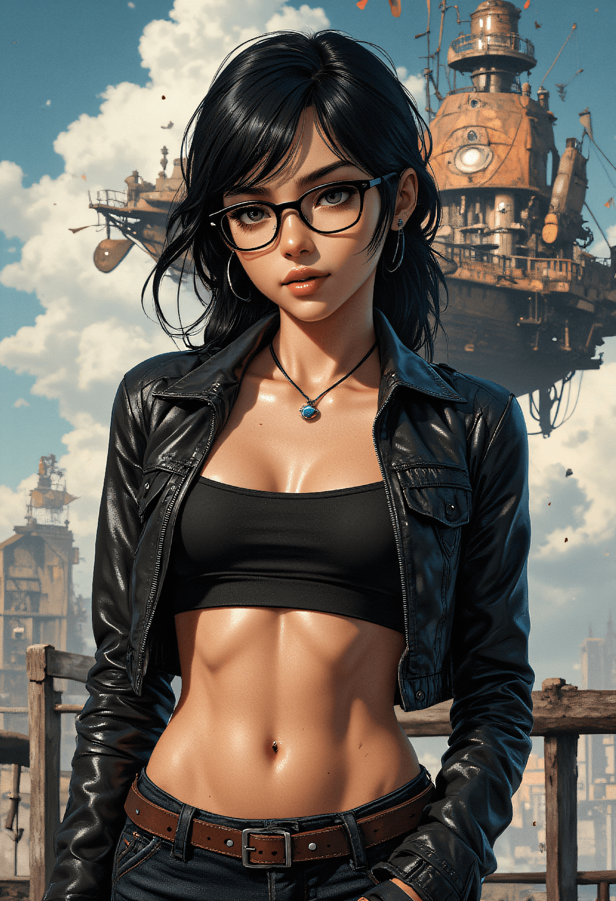 AI generated: 24 year young niji anime asian girl, very sultry look, so hot girl, beautiful charismatic girl, so h...