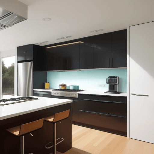 AI generated: modern kitchen living architecture design