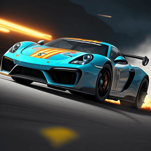 AI generated: cinematic CG 8k wallpaper, action scene from Hot Wheels tabletop racing game, from Forza Horizon 5, ...