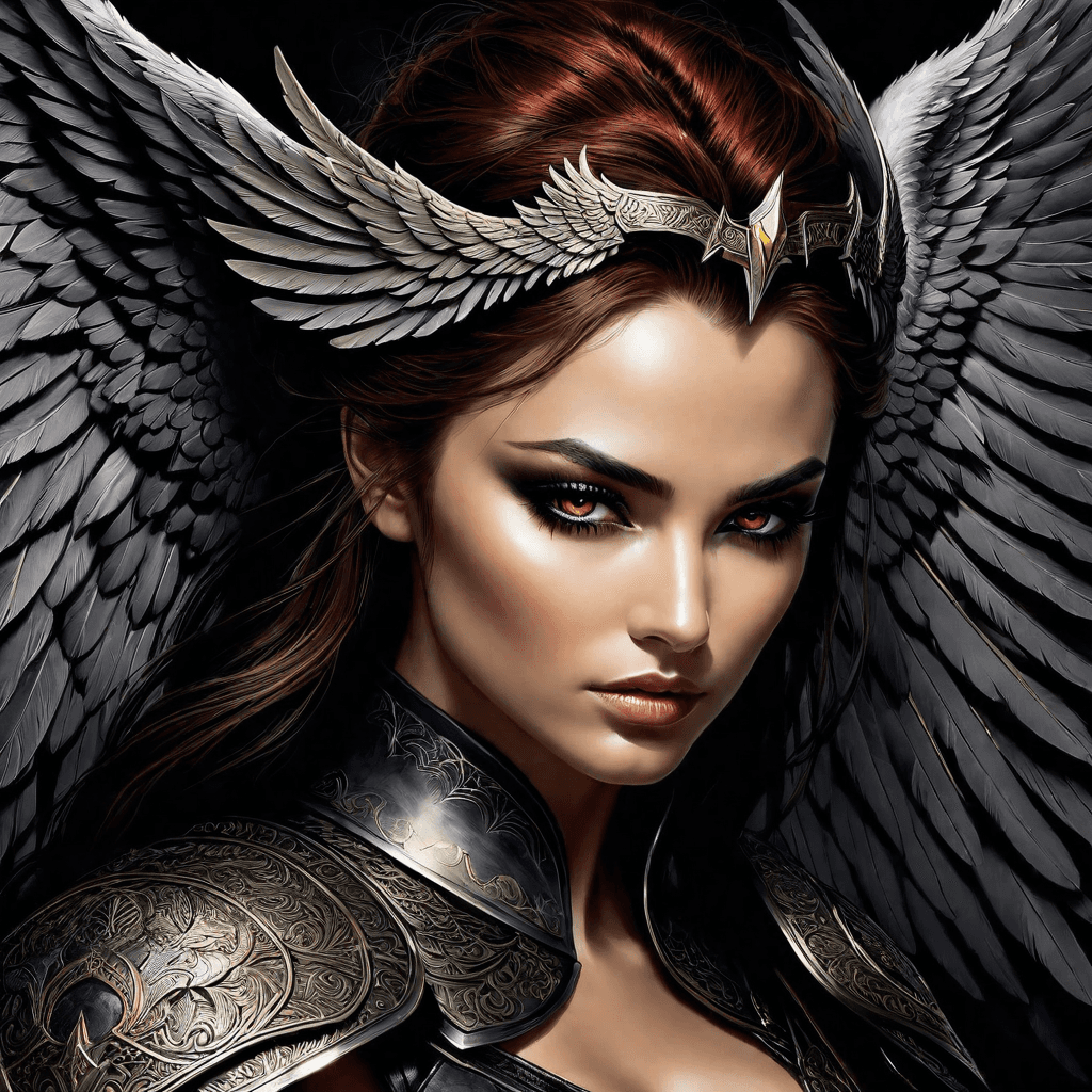 AI generated: An amazingly detailed drawn (((close-up portrait))), capturing the essence of a beautiful (((Dark Ar...