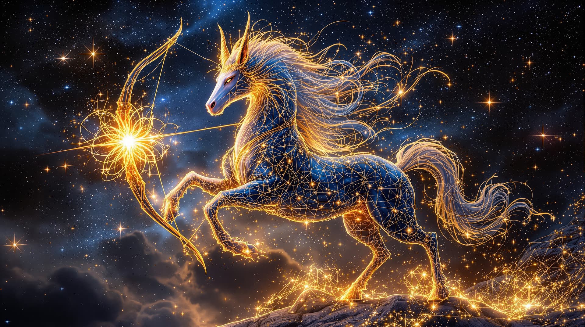 AI generated:  A  complete view of a greek mythic centaur, half man half horse    in hyper realistic  details, zod...