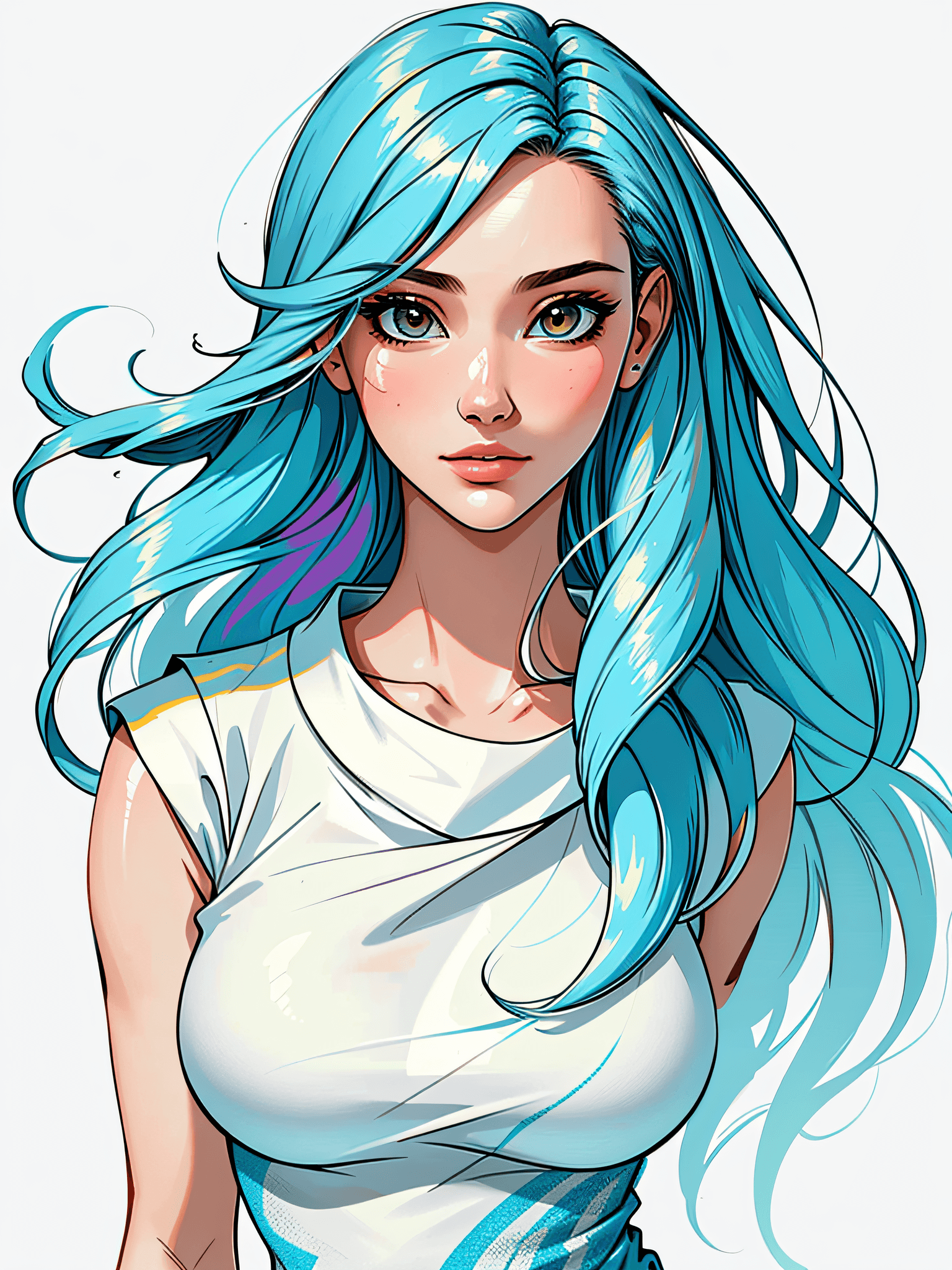 AI generated: (masterpiece), (best quality), (ultra detailed),(disheveled hair),(illustration), (1girl), (Fashiona...