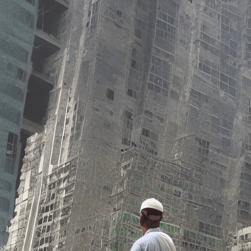 AI generated: a pakistan man destroying the sibling towers in America

