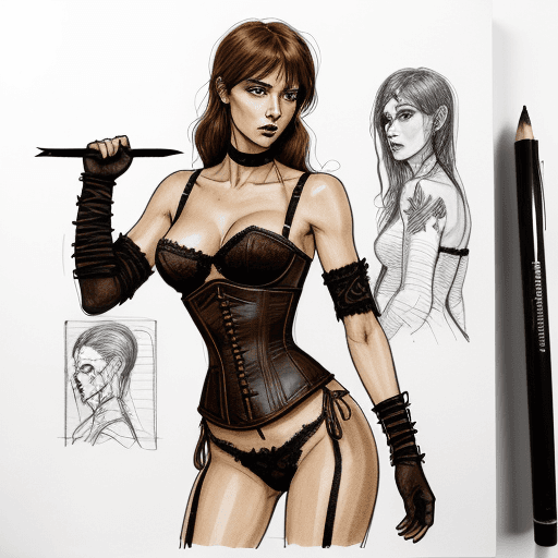 AI generated: Sketchbook Style, Sketch book, hand drawn, dark, gritty, realistic sketch, Rough sketch, mix of bold...