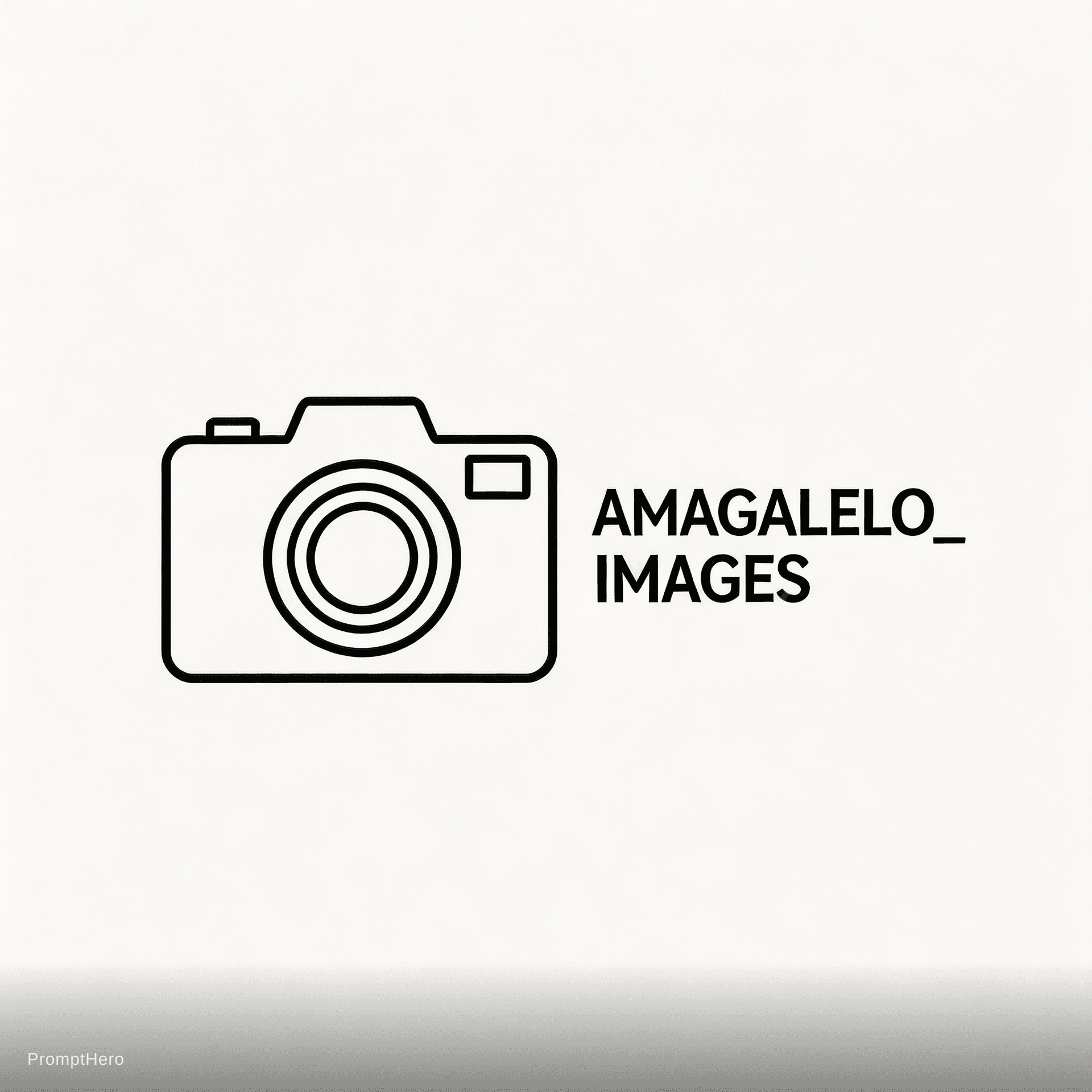 AI generated: Drawn camera logo and a name next to it "AMAGALELO_IMAGES