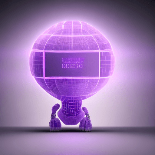 AI generated: artificial intelligence in education concept idea 3d render purple lighting dark background 