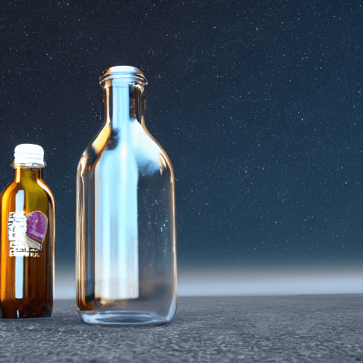 AI generated: milkyway in a glass bottle, 4K, unreal engine, octane render