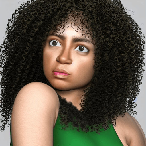 AI generated: A realistic photo of a brazilian mulatto woman, brazilian,  curly hair, black hair, black eyebows, m...