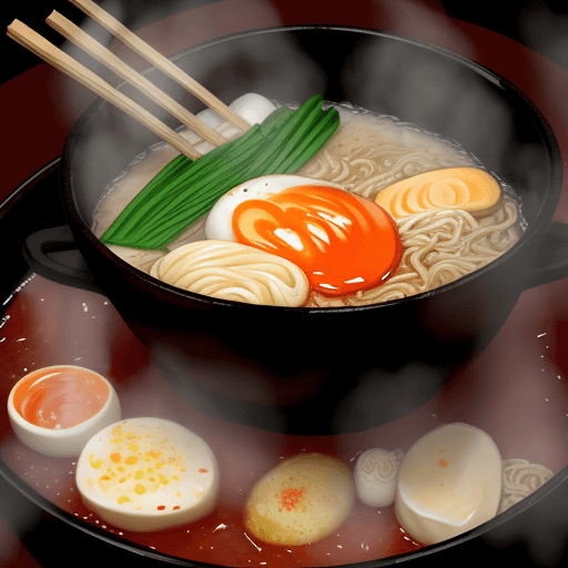 AI generated: hot ramen at night