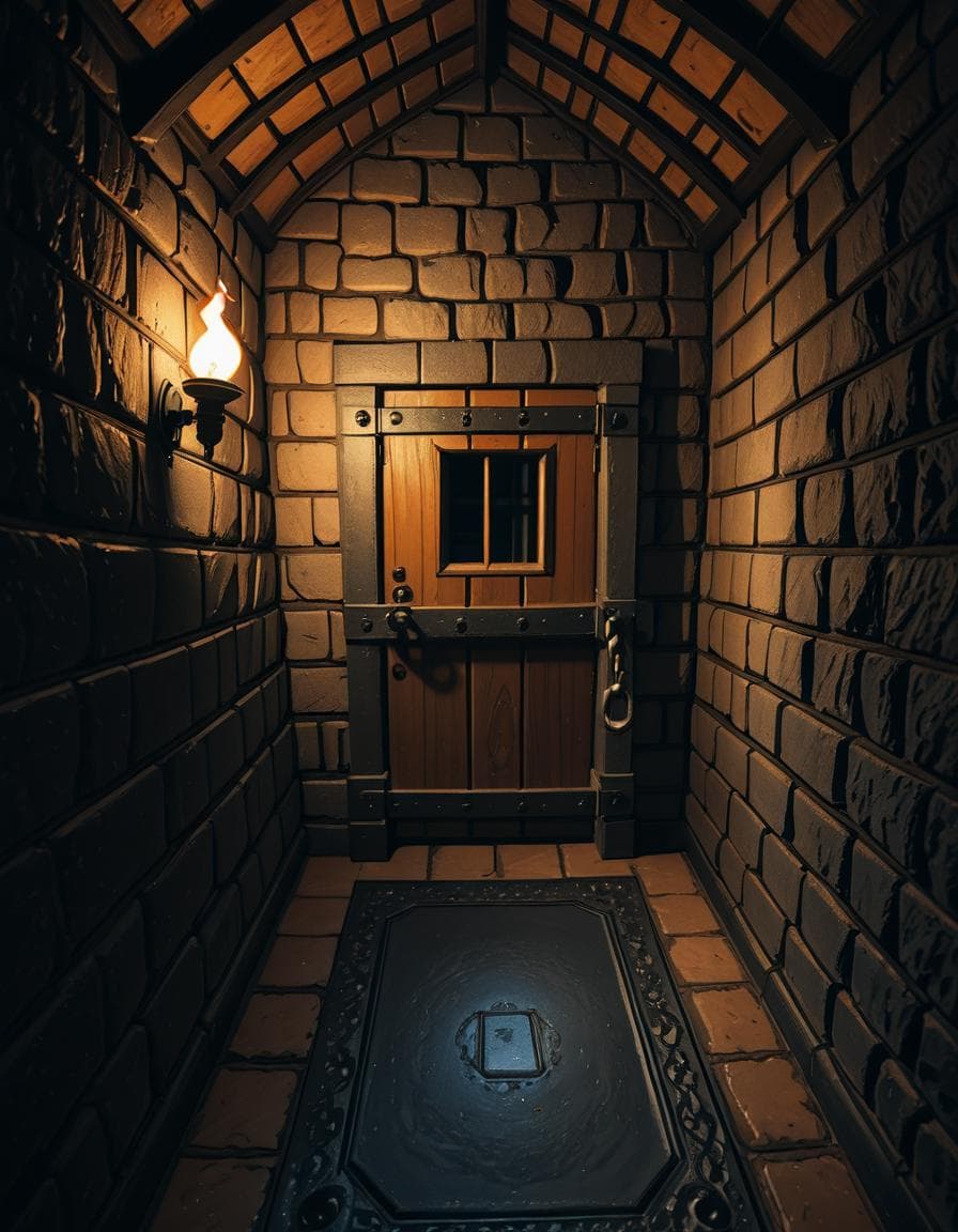 medieval castle prison cell illu - Image 4