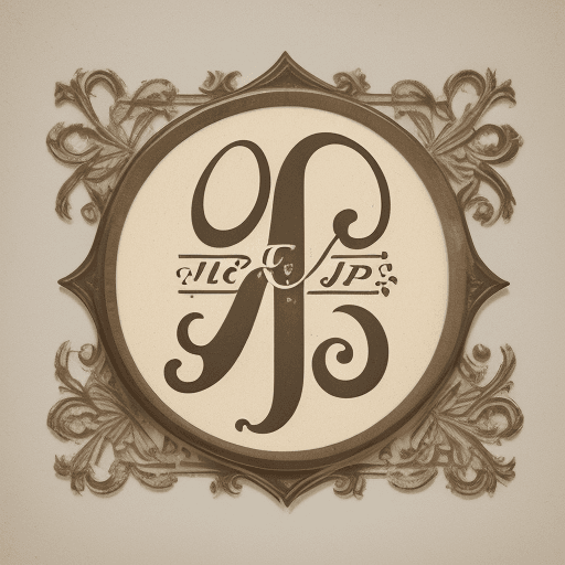 AI generated: Design a vintage-inspired logo with an elegant typeface for the initials "J & P". Infuse a nostalgic...