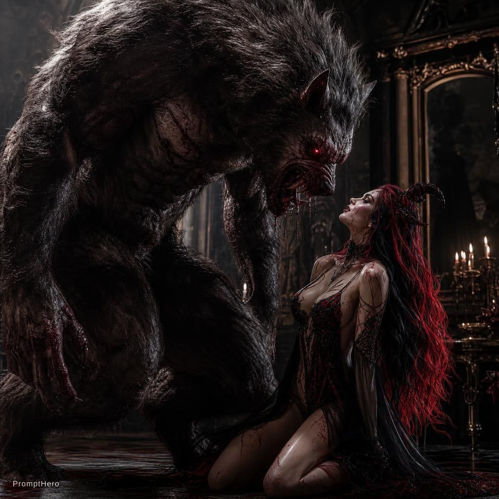 AI generated: The Rougarou: A extreme nightmare version, highly detailed, advanced 3D techniques, distorted featur...