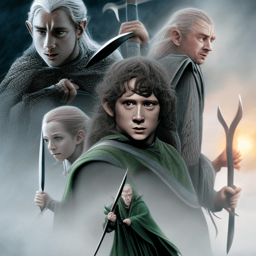 AI generated: Lord of the rings full body character movie poster of a king ith a sword, fantasy concept art, lord ...