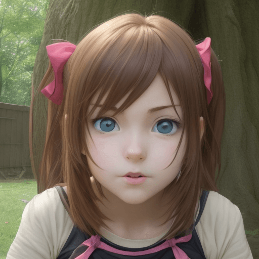 AI generated: Facesitting, anime, girl sitting om face, boys face,