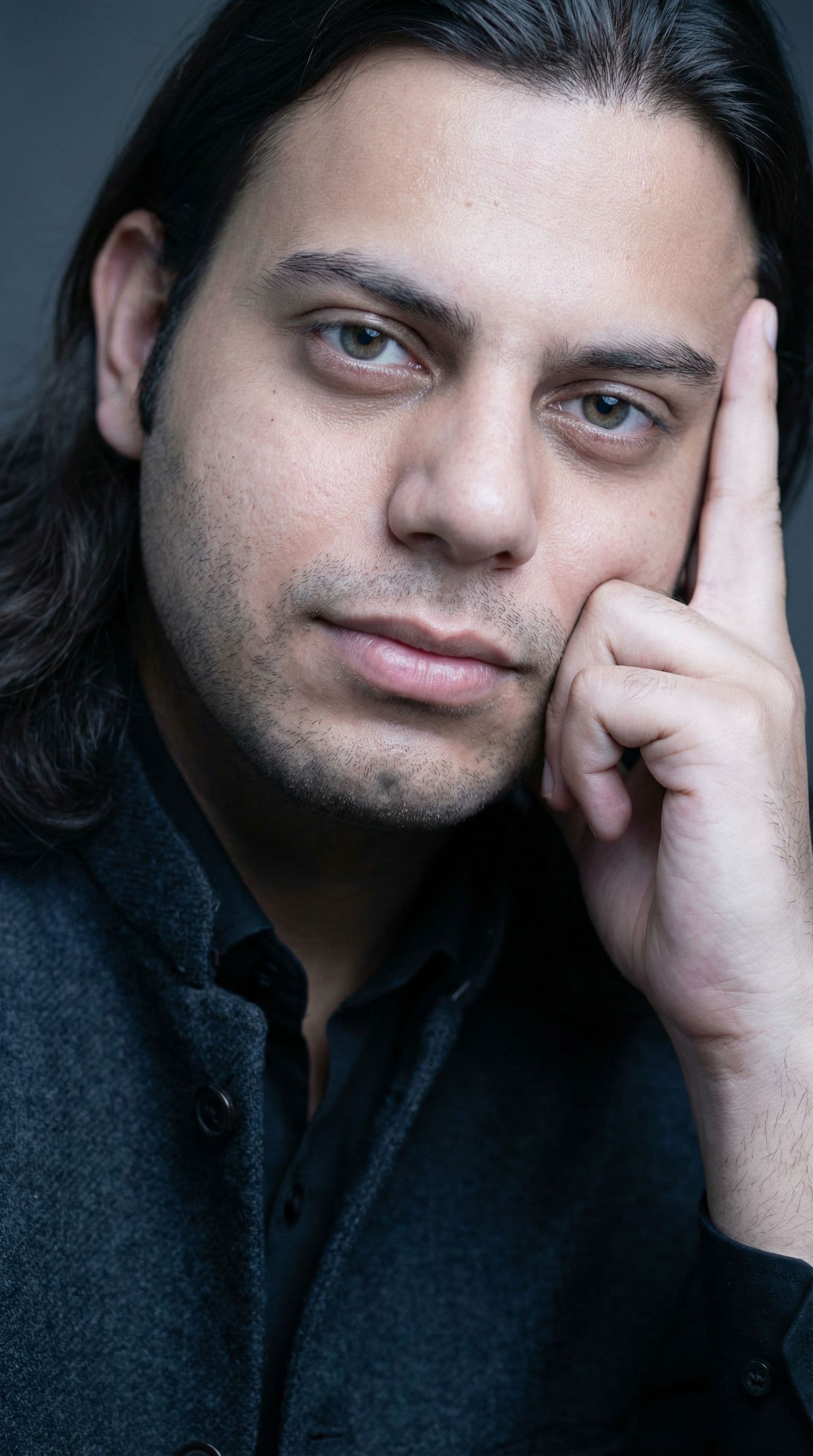 AI generated: Create a realistic, cinematic portrait of a mature man with a calm, thoughtful expression. The man i...