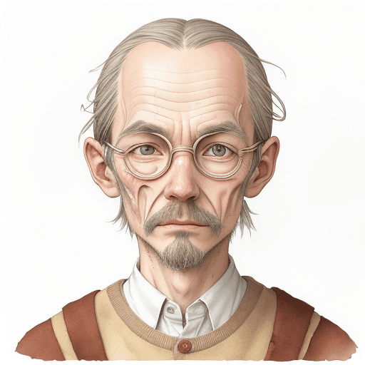 AI generated: a portrait a very ordinary person, by Mattias Adolfsson, detailed, whimsical, watercolor anatomicall...
