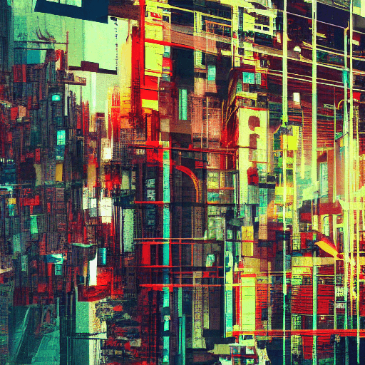 AI generated: fragmented architecture collage by atelier olschinsky, cyberpunk, (high contrast), ((oversaturated))...