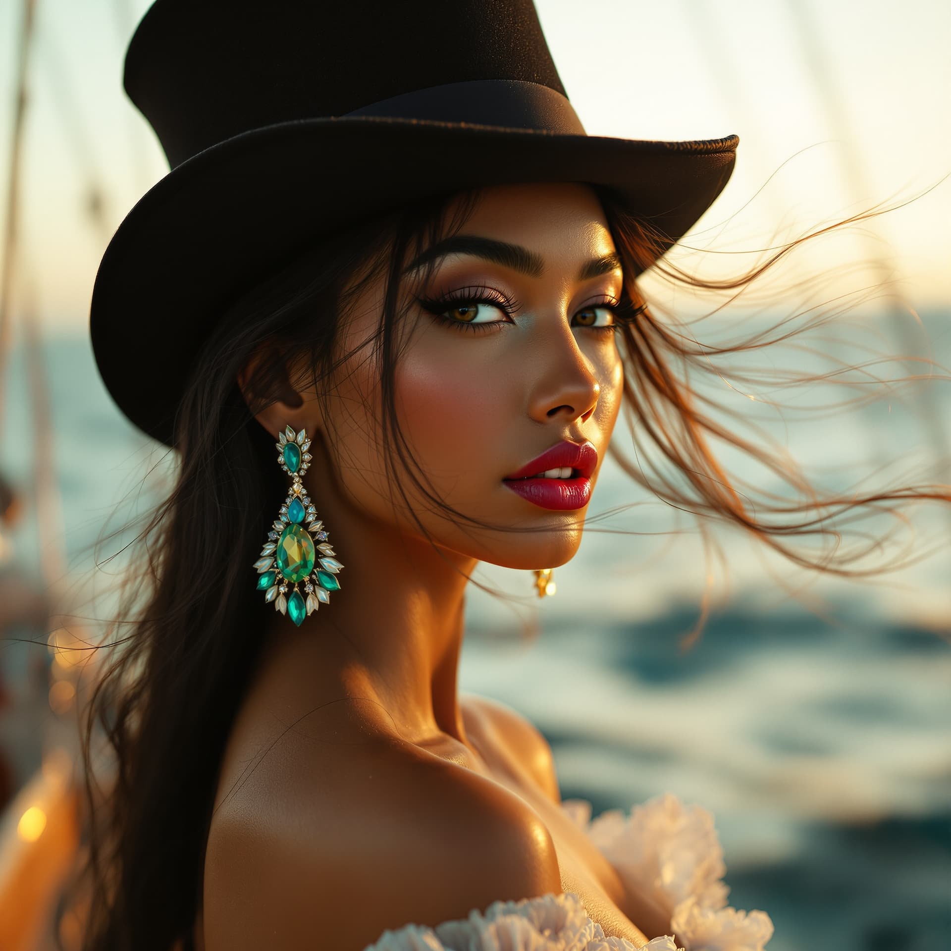 AI generated: "High-resolution close-up head and shoulders concept art portrait with soft focus. Captured during g...