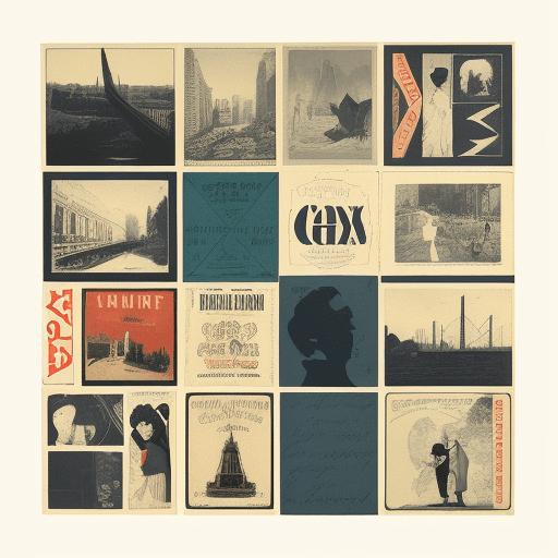 AI generated: vintage collage graphic print
