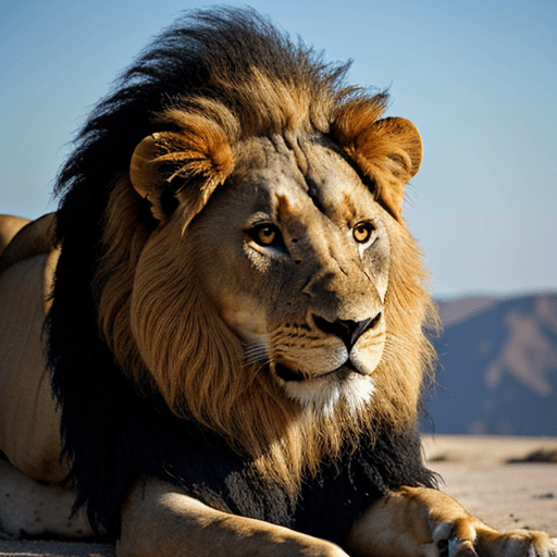 AI generated: A lion wearing a cooling glass