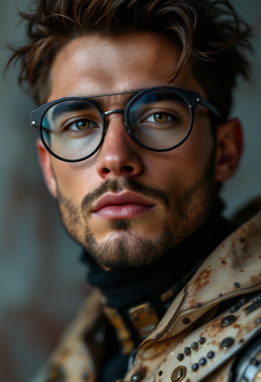 AI generated: Un joven varón de 25-30 años con una apariencia carismática y moderna. Su cabello es corto, ligerame...